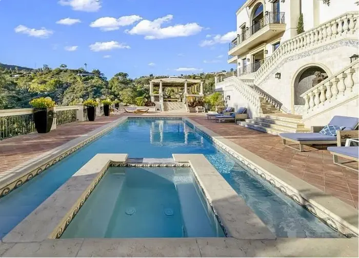 Luxury Southern California addiction treatment center with outdoor pool and peaceful healing environment for recovery