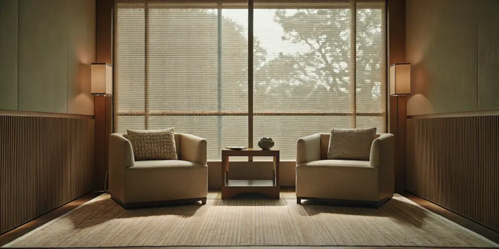 Private consultation room for a confidential rehab admissions conversation