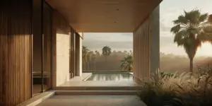 Private pool at a luxury rehab in Los Angeles offering a serene environment for recovery.