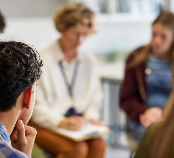 alcohol recovery group session