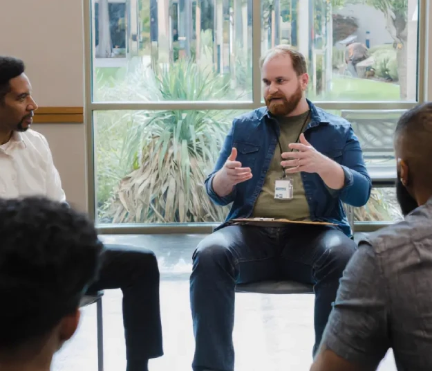 group therapy session for alcohol addiction treatment