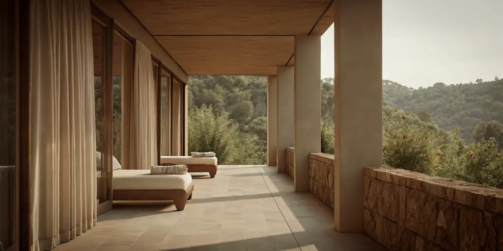 Luxury residential addiction treatment facility in Los Angeles hills with Mediterranean architecture and peaceful outdoor healing space