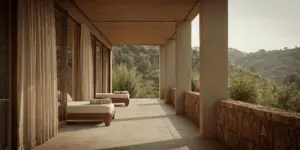 Luxury residential addiction treatment facility in Los Angeles hills with Mediterranean architecture and peaceful outdoor healing space