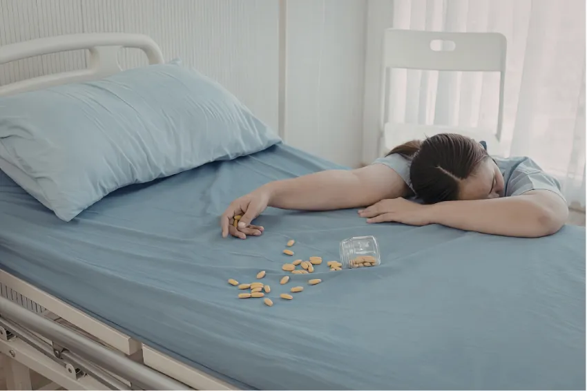 Person receiving emergency care after possible trazodone overdose